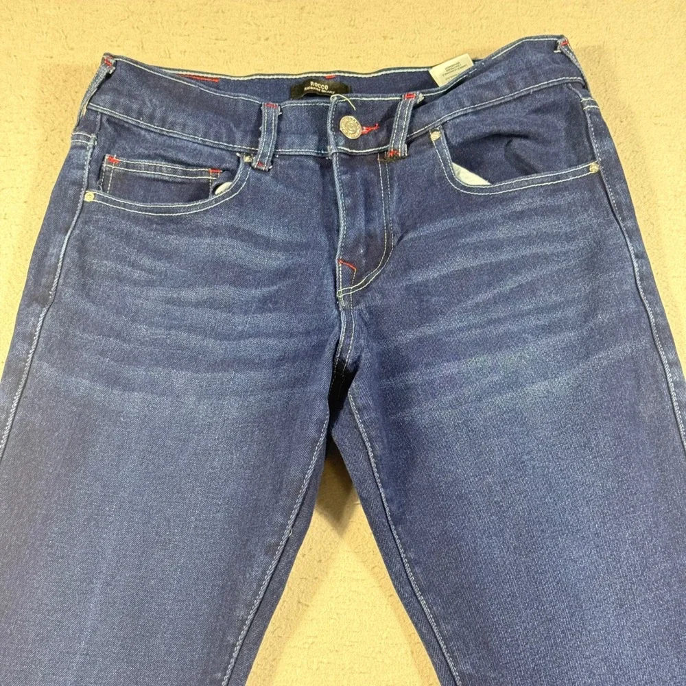 True Religion Rocco Relaxed Skinny Jeans Mens 30 Indigo Blue Denim Stretch